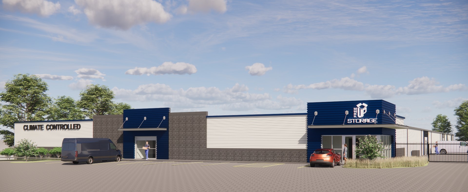 Digital rendering of FreeUp Storage in Belleview, FL.